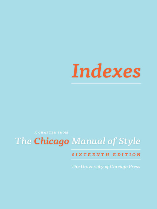 Title details for Indexes by University of Chicago Press Staff - Available